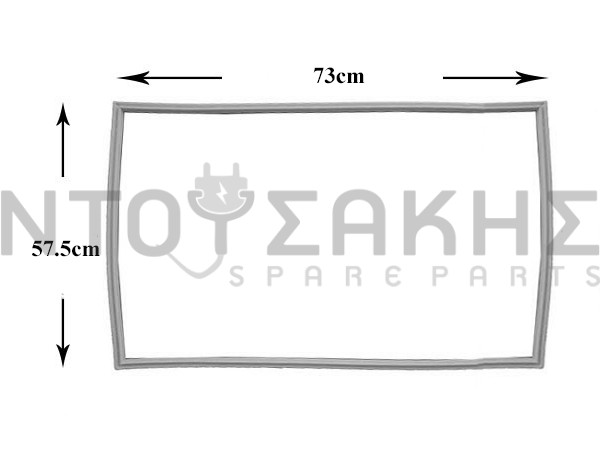Εικόνα 1 για ΛΑΣΤΙΧΟ ΠΟΡΤΑΣ ΨΥΓΕΙΟΥ ARISTON INDESIT 73X57,5CM 114661 ,482000022846
