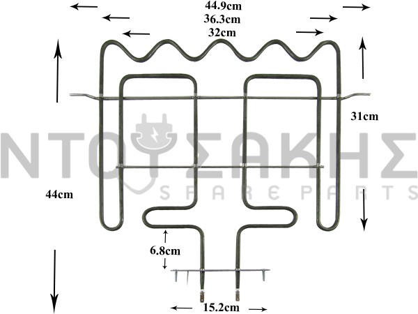 Εικόνα 1 για ΑΝΤΙΣΤΑΣΗ ΚΟΥΖΙΝΑΣ ΑΝΩ WHIRLPOOL 2450W 230V 480121103613