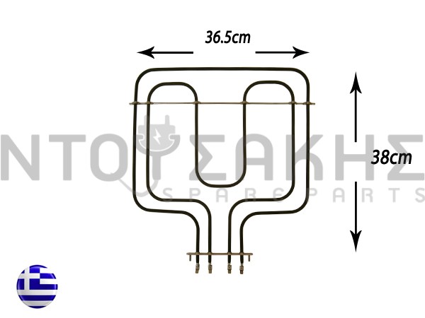 Εικόνα 1 για ΑΝΤΙΣΤΑΣΗ ΚΟΥΖΙΝΑΣ ΑΝΩ TEBA 2800W