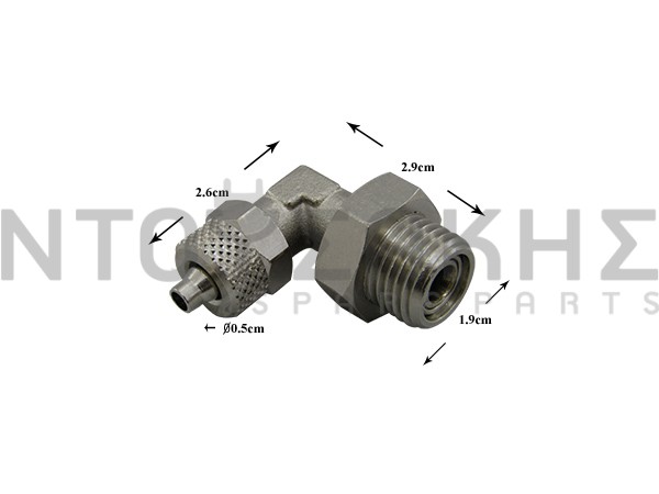 Εικόνα 1 για ΣΥΝΔΕΣΜΟΣ NICKEL ΓΩΝΙΑ 1/4'' Φ6/4
