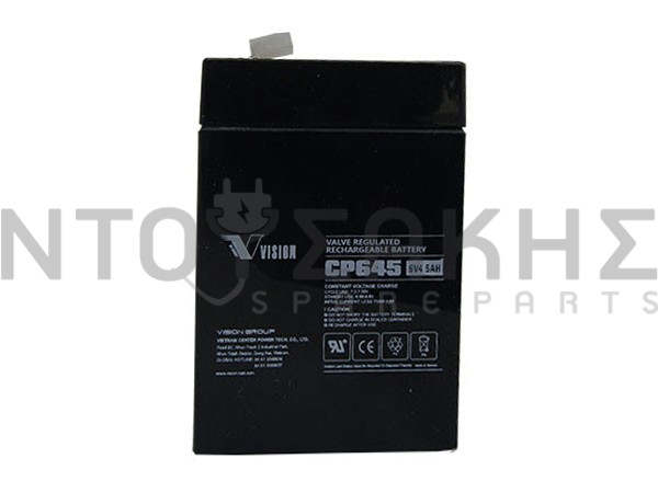 Εικόνα 2 για ΜΠΑΤΑΡΙΑ ΣΚΟΥΠΑΚΙ POWERSONIC 6V-4.5AH
