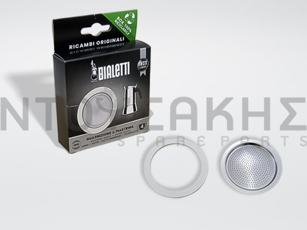 Εικόνα 1 για ΦΛΑΝΤΖΑ ΦΙΛΤΡΟΥ BIALETTI 4 ΦΛ.(ΣΕΤ 1 ΦΛ.+ 1 ΦΙΛΤΡΟ) VENUS - KITTY - MUSA - CLASS