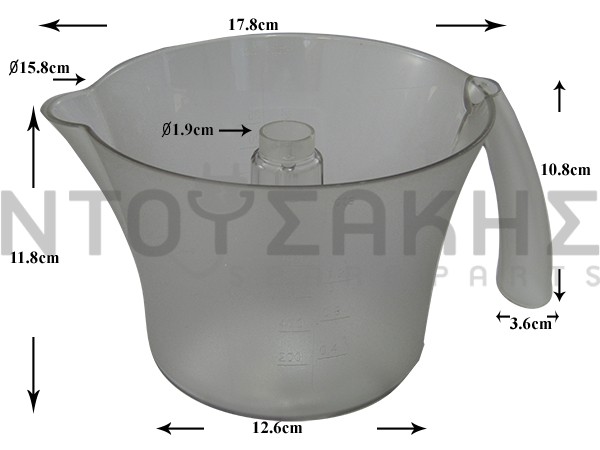 Εικόνα 1 για ΚΑΔΟΣ ΑΠΟΧΥΜΩΤΗ 800ML BOSCH SIEMENS 00492083
