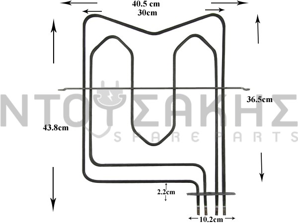 Εικόνα 1 για ΑΝΤΙΣΤΑΣΗ ΚΟΥΖΙΝΑΣ ΑΝΩ ARISTON INDESIT  800+1200W 078419