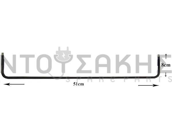 Εικόνα 1 για ΑΝΤΙΣΤΑΣΗ ΨΥΓΕΙΟΥ ΣΩΛΗΝΩΤΗ 51Χ8CM 110V