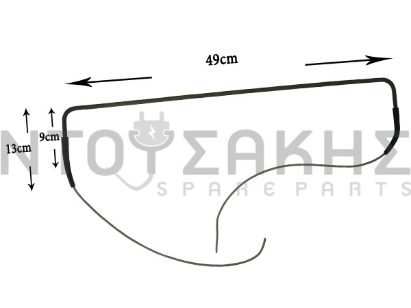Εικόνα 1 για ΑΝΤΙΣΤΑΣΗ ΨΥΓΕΙΟY ΣΩΛΗΝΩΤΗ 49Χ9CM 400W 220V