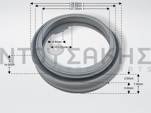 Εικόνα 1 για ΛΑΣΤΙΧΟ ΠΟΡΤΑΣ ΠΛΥΝΤΗΡΙΟY WHIRLPOOL IGNIS BAUKNECHT