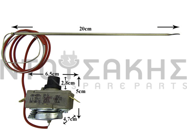 Εικόνα 1 για ΘΕΡΜΟΣΤΑΤΗΣ ΕΠΑΓ.ΦΟΥΡΝΟΥ 335C UNOX KTR1134A CAEM