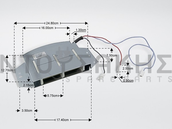 Εικόνα 1 για ΑΝΤΙΣΤΑΣΗ ΣΤΕΓΝΩΤΗΡΙΟΥ BRANDT 1800W + 1000W 57X1299