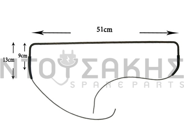 Εικόνα 1 για ΑΝΤΙΣΤΑΣΗ ΨΥΓΕΙΟΥ ΣΩΛΗΝΩΤΗ  51Χ9CM  220V