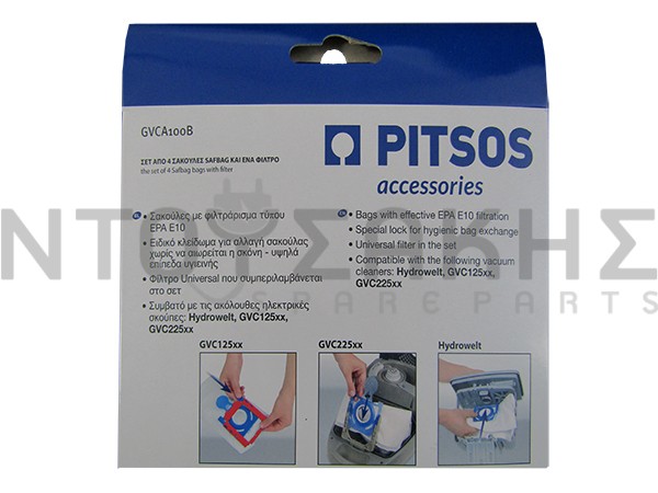 Εικόνα 2 για ΣΑΚΟΥΛΑ ΣΚΟΥΠΑΣ PITSOS ORIGINAL 577702 SET 4 ΤΕΜ + 2 ΦΙΛΤΡΑ