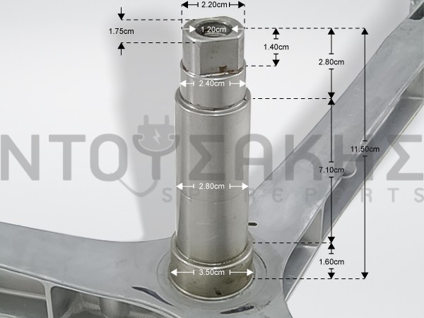 Εικόνα 2 για ΑΞΟΝΑΣ ΤΥΜΠΑΝΟΥ SAMSUNG DC97-18457A