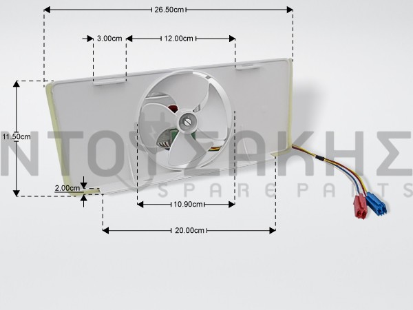 Εικόνα 1 για ΑΝΕΜΙΣΤΗΡΑΣ ΨΥΓΕΙΟΥ BΟSCH SIEMENS 647519 12V 4W
