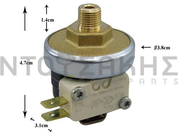 Εικόνα 2 για ΠΡΕΣΟΣΤΑΤΗΣ ΠΡΕΣΟΣΙΔΕΡΟY STIRELLA 1/8 2-6 BAR (4.0