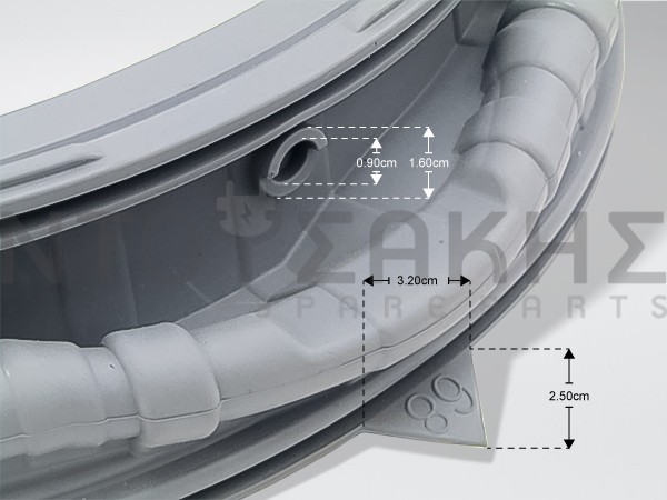 Εικόνα 2 για ΛΑΣΤΙΧΟ ΠΟΡΤΑΣ ΠΛΥΝΤΗΡΙΟΥ SAMSUNG DC64-03690A